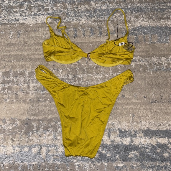 Monica Hansen Bikini chartreuse high rise bikini - Picture 4 of 7